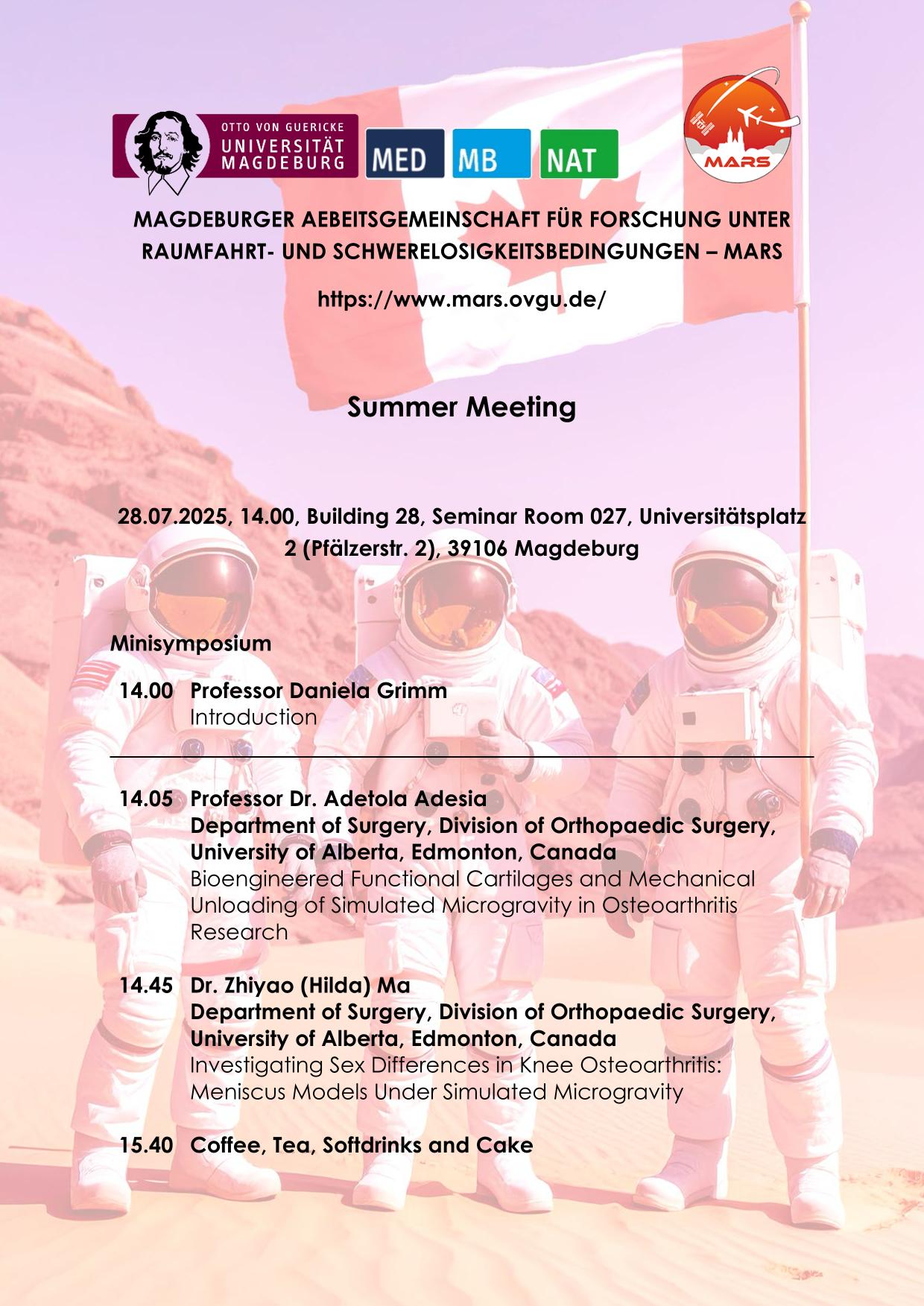 Mars Minisymposium Sommer 2025
